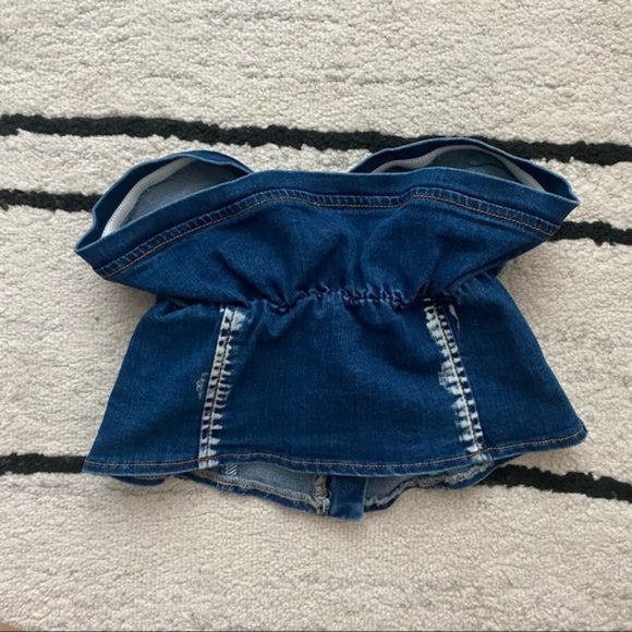 I AM GIA Blue Denim Corset Savannah Strapless Top - Picture 6 of 10